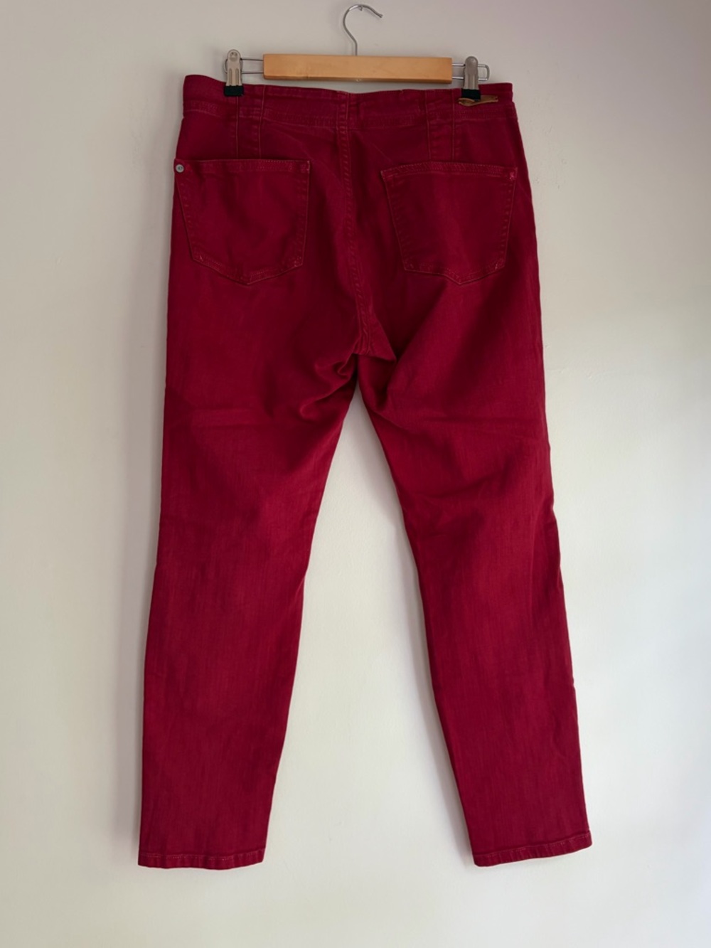 Pilcro Anthropologie Red High Rise Skinny Button Fly Jeans Size 28 - Picture 3 of 6